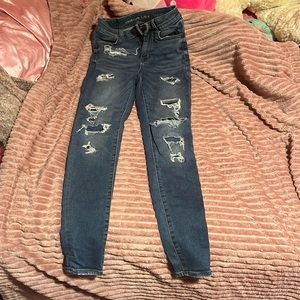 american eagle ripped jeans